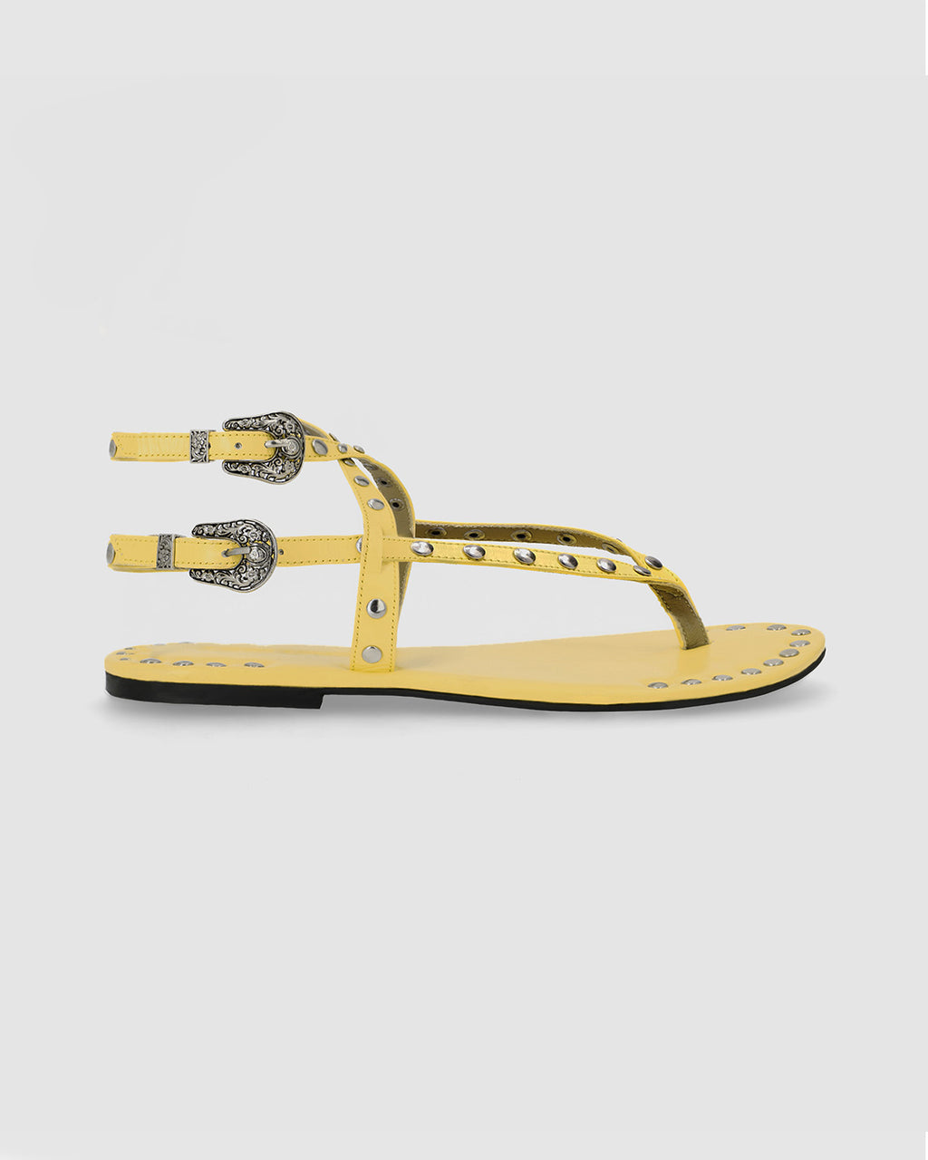 CUSTARD PIERCED SANDAL