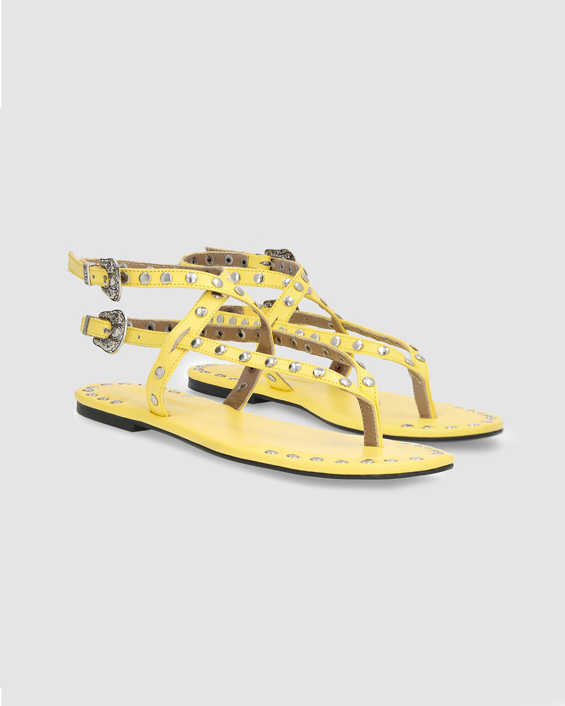 CUSTARD PIERCED SANDAL